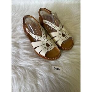 Pikolinos Women's Ivory Slingback Sandals Size 10.5 Casual Summer NWOB